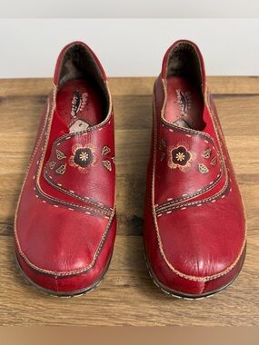 Spring Step L'Artiste BURBANK Clogs Leather Designer Hand Painted Women’s 8.5